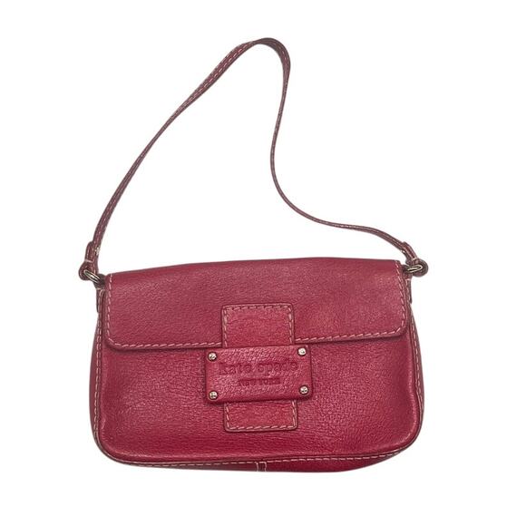 Kate Spade small red leather shoulder bag purse. - Picture 1 of 12
